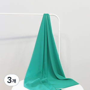 나비손길 두툼한 컬러 쉬폰 원단, 60오션그린, 3개