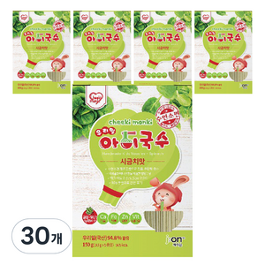 치키몽키 우리밀 아이국수, 시금치맛, 150g, 30개