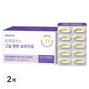 트루알엑스 그날 편한 보라지유 감마리놀렌산 클리오 48g, 2개, 60정