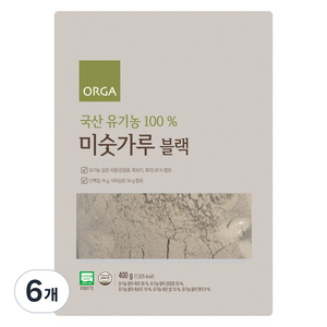 올가홀푸드 유기농 블랙 미숫가루, 400g, 6개