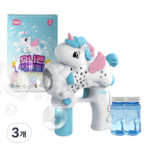 키저스 유니콘 터보 자동 버블건, 블루, 3개