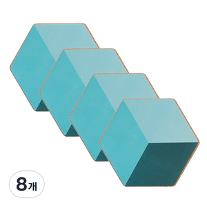 블럭마트 큐브 육각형 그릇받침대 4p, TYPE1, 8개