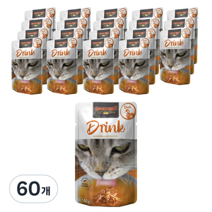 레오나르도 어덜트 고양이 순수생육 드링크 습식사료, 오리, 40g, 60개