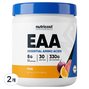 뉴트리코스트 EAA 파우더 열대과일향, 330g, 2개