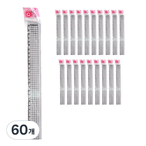 블루마토 정방향칸무늬 자H 30cm 개별포장, 혼합색상, 60개