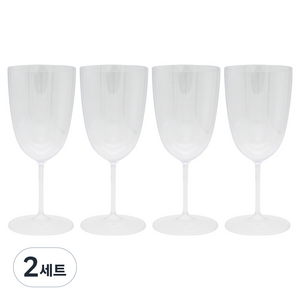 생활을그리다 플라스틱 와인잔 투명 4개, 240ml, 2세트