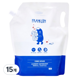 FRANKLIIN 유아용 세탁세제 리필, 1L, 15개