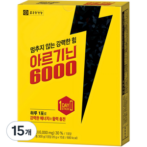 종근당건강 아르기닌 6000 15p, 300g, 15개