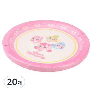 크린랩 캐치티니핑 종이접시 23cm, 20개, 15개입