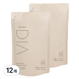 마더케이 유아용 디아 젖병세정제 리필형, 400ml, 12개