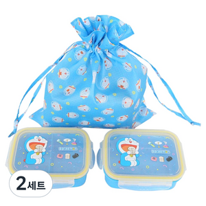 아이조움 도라에몽 2단 도시락 가방세트, 혼합색상, 2세트