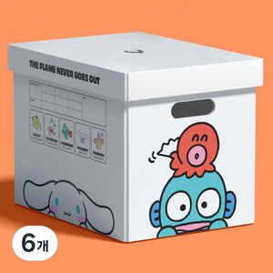모트모트 산리오캐릭터즈 불꽃박스, 화이트, 6개