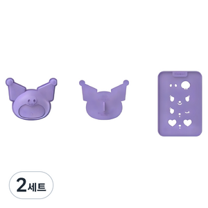 보프렌즈 산리오 주먹밥틀 김 펀칭기 세트, 쿠로미, 2세트