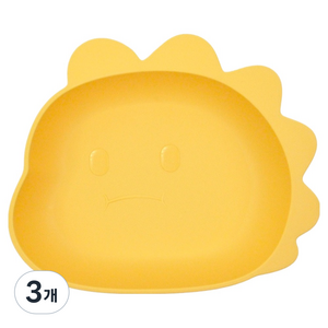 키친유 쿨디노 공룡 간식 트레이 17.3cm, 노랑, 3개