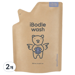 아이보들 유아 바디 워시 리필, 250ml, 2개
