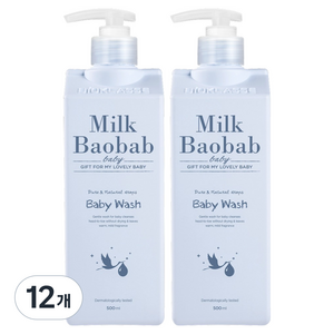 밀크바오밥 베이비 워시, 500ml, 12개