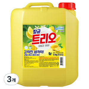 트리오 항균 주방세제, 12kg, 3개