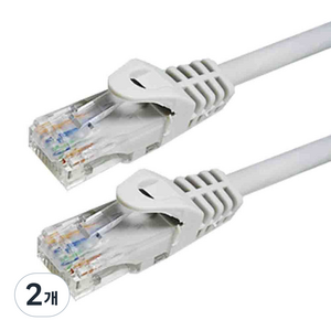 랜스타 UTP CAT.6 다이렉트 랜 케이블, 그레이, 2개, 20m