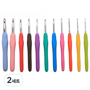 미소털실 사라 모사용 코바늘 세트, 2세트