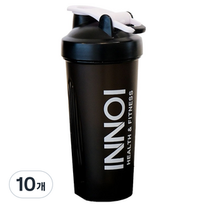 이노이 단백질 쉐이커, 블랙, 600ml, 10개