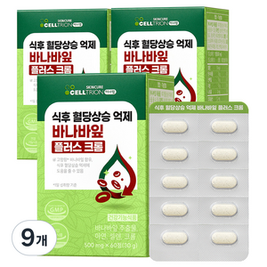이너랩 식후 혈당 억제 바나바잎 크롬 30g, 60정, 9개
