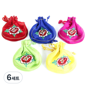 해피툴 오곡복주머니 소 5p, 혼합 색상, 6세트