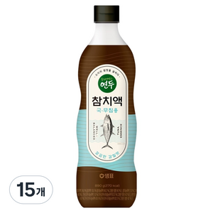 연두 참치액 국무침용, 890g, 15개