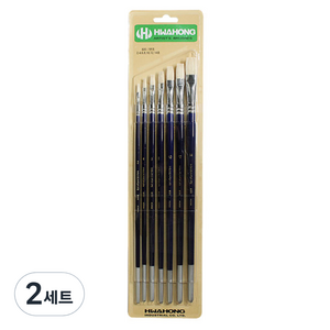 화홍산업 830 유화 아크릴 겸용붓 세트 7종, 2호, 4호, 6호, 8호, 10호, 12호, 14호, 2세트
