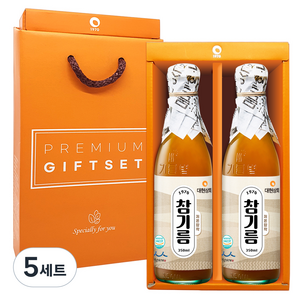 대현상회 저온압착 참기름 180ml 2p 선물세트, 5세트