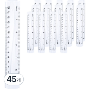 델리 잡기 쉬운 자 15cm, 투명, 45개