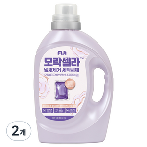 피지 모락셀라 실내건조 냄새제거 세탁세제 화이트머스크향 본품, 2.1L, 2개