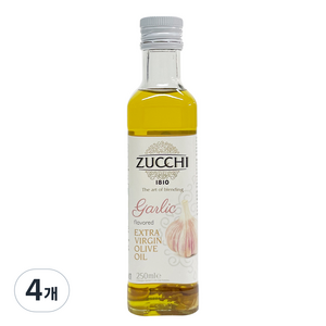 주키 마늘 엑스트라 버진 올리브오일, 4개, 250ml