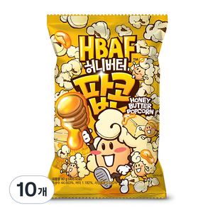 바프 허니버터 팝콘, 80g, 10개