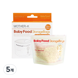 마더케이 유아용 이유식 저장팩 200ml, 30매, 5개