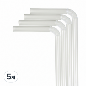 보니팩 자바라 투명 빨대 7 x 210 mm, 500개입, 5개
