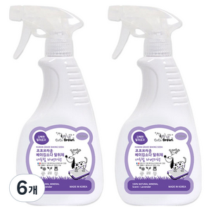 코코브라운 베이킹소다 애견탈취제 네추럴 라벤더향, 550ml, 6개