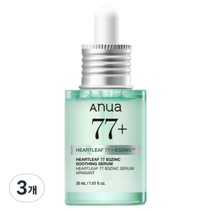 아누아 어성초 77 B3징크 트러블 세럼, 3개, 30ml