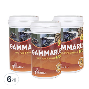 애니멀밥 감마루스 건조새우 거북이사료, 30g, 6개