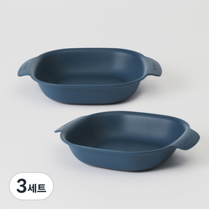 나인웨어 국산 프렌즈 사각 샐러드볼 2P, 블루, 3세트
