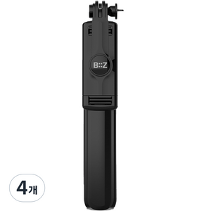 비즈 포켓 블루투스 무선 리모컨 삼각대 셀카봉, BZ-SS30(블랙), 4개, 블랙