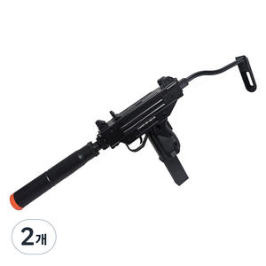 건스톰 우지 UZI 소음기형 비비탄총 에어코킹건, 2개