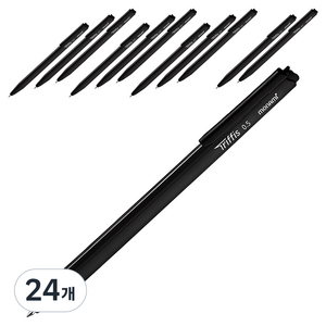 모나미 트리피스 볼펜 0.5mm, 블랙, 24개