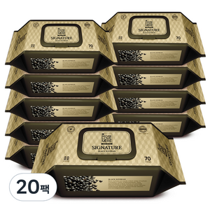 네이쳐러브메레 시그니처 검은콩 물티슈 캡형, 80g, 70매, 20개
