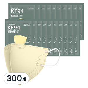 리벤스 에버퓨어 새부리형 황사방역마스크 대형 KF94, 5개입, 300개, 베이지