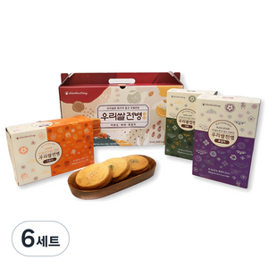 신화당 우리쌀 전병 세트 612g, 흑임자 34g x 6p + 파래 34g x 6p + 아몬드 34g x 6p, 6세트