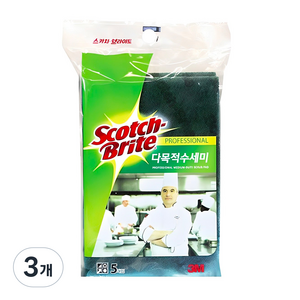 스카치브라이트 다목적 수세미, 5개입, 3개