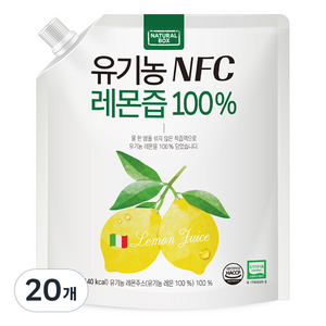 내추럴박스 유기농 NFC 레몬즙, 500ml, 20개