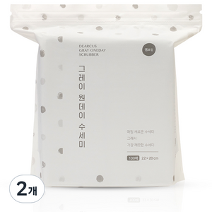 디어커스 원데이 엠보싱 수세미 팩타입, 그레이, 2개, 100개