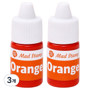 매드스탬프 리필 잉크 5ml 2p, 주황, 3개