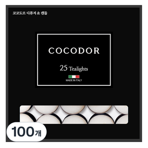 코코도르 티라이트 캔들, 코튼플라워, 10g, 100개